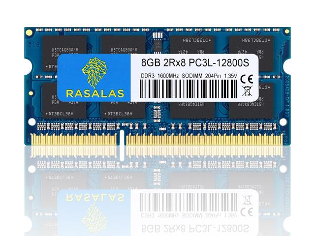 Rasalas 8GB PC3L-12800S ddr3l-1600 sodimm 1600mhz Laptop RAM DDR3L 1600 2Rx8 8gb ddr3 Laptop 12800s pc3 1.35V 204-Pin CL11 Dual Rank Ram blue