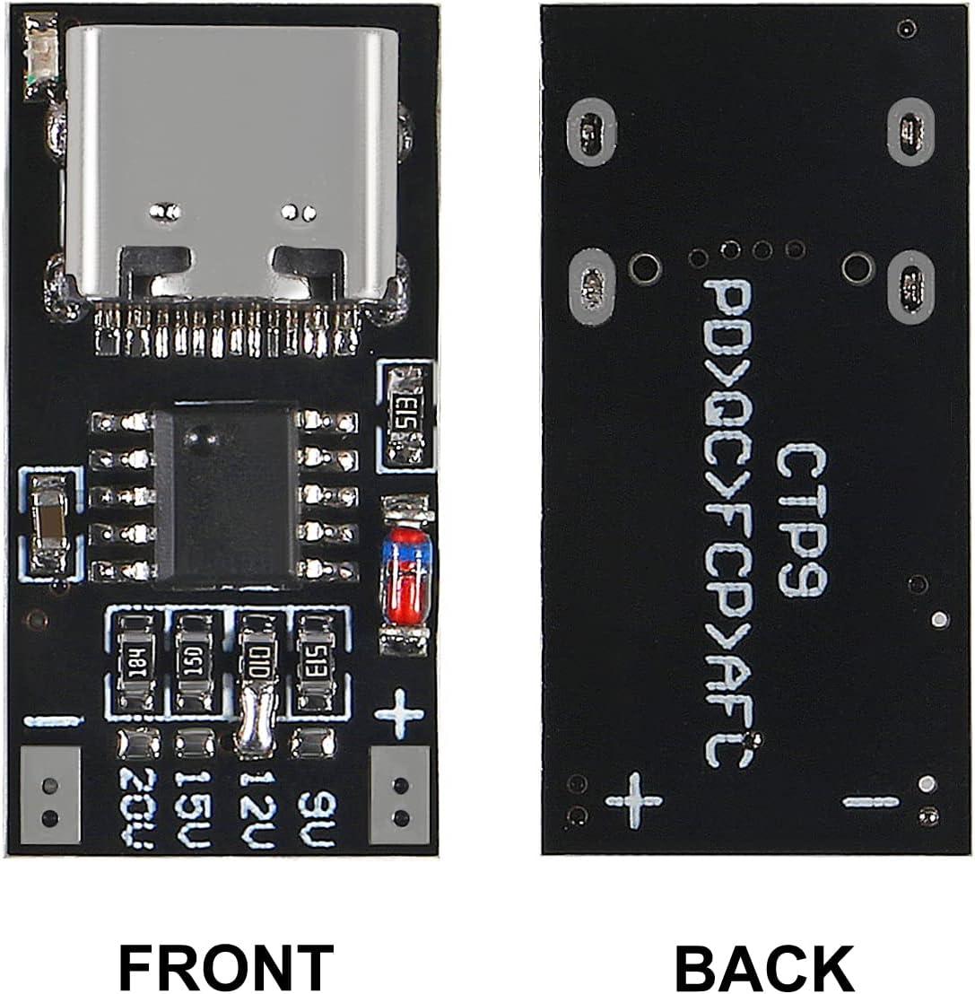 10PCS USB-C PD Trigger Board Module PD/QC Decoy Board Fast Charge USB Type-c to 12v High Speed Charger Power Delivery Boost Module
