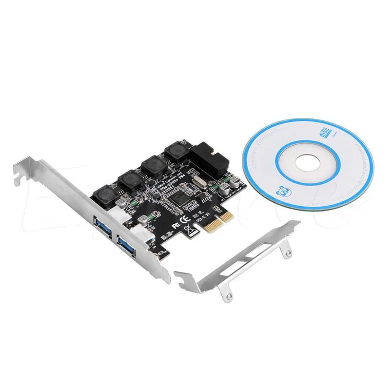 2 Ports USB3.0 + 19pin USB Header PCI-e Card Adapter PCI Express to 20 Pin