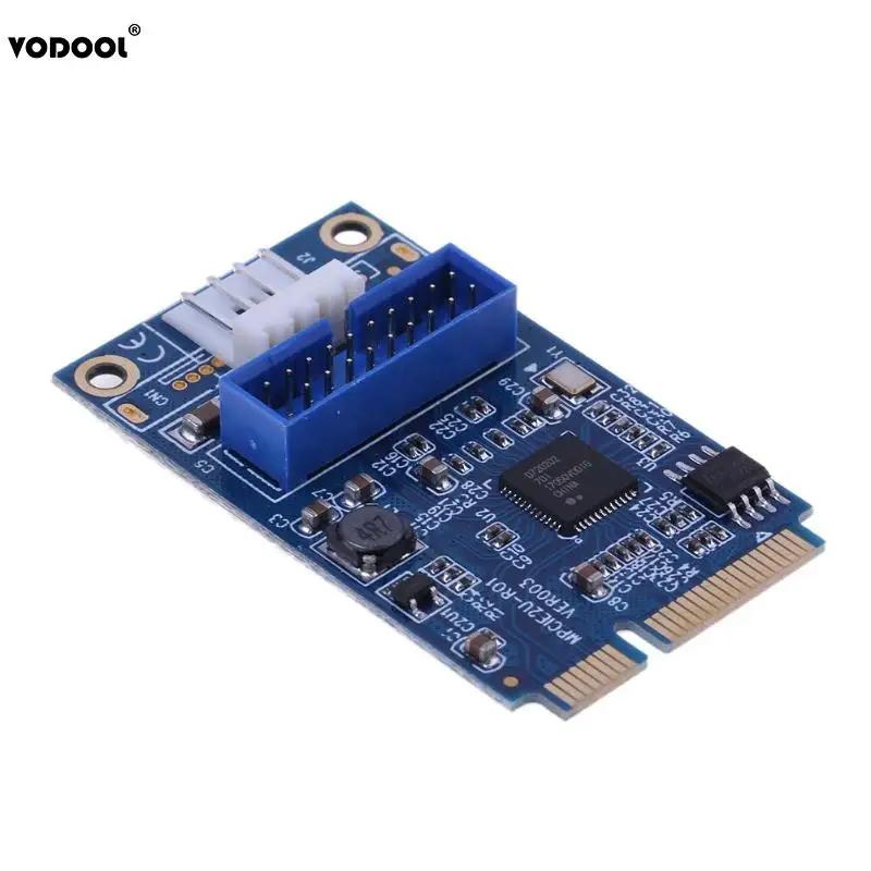 Mini PCI-E To USB 3.0 19Pin Header 2 Port Expansion Card Computer PC Components PCI Express USB3.0 Converter Card Adapter