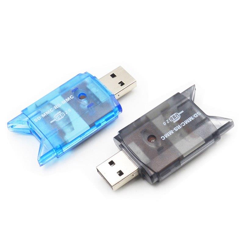 Multi Memory Card Reader Writer Adapter Connector All in 1 USB 2.0 Card Reader For Micro SD MMC SDHC TF Memory Card Max 64GB