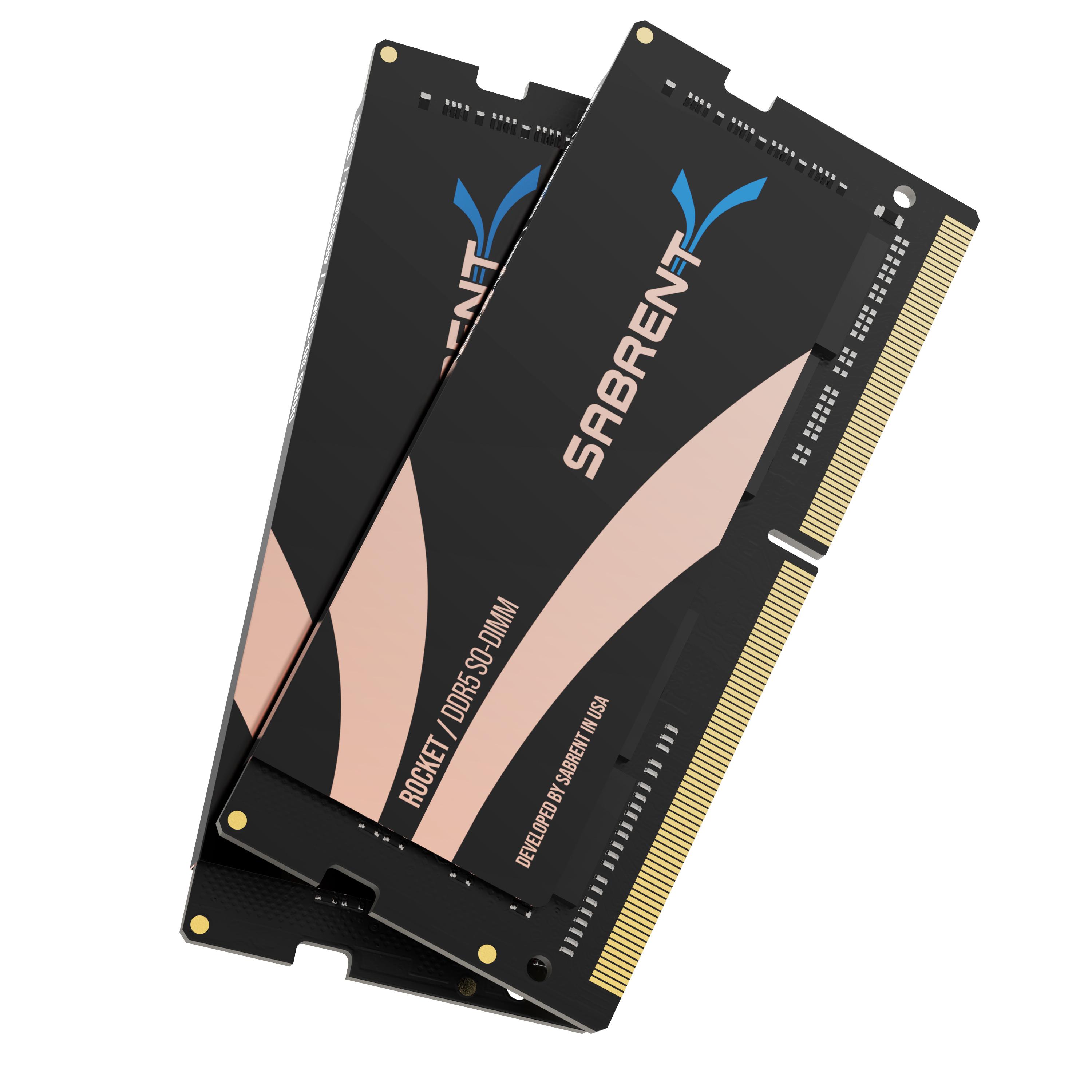SABRENT Rocket DDR5 32GB SO-DIMM 4800MHz Memory Kit (2x16GB) for Laptop, Ultrabook, and Mini-PC (SB-DR5S-16GX2)