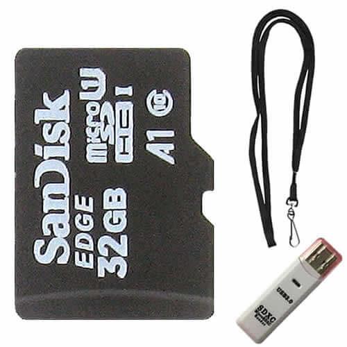 Карта памяти SanDisk 32GB microSDHC с адаптером SD и кейсом